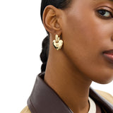 Coach Signature Heart Statement Drop Earrings