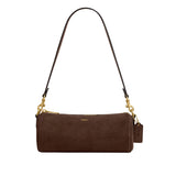 COACH Suede Barrel Shoulder Handbag