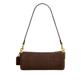 COACH Suede Barrel Shoulder Handbag