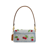 COACH Cherry Embroidery Tabby 20 Shoulder Handbag