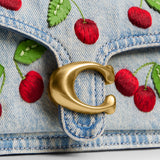 COACH Cherry Embroidery Tabby 20 Shoulder Handbag