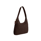 COACH Straw Woven Brooklyn 34 Shoulder Handbag