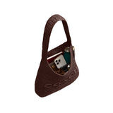 COACH Straw Woven Brooklyn 34 Shoulder Handbag
