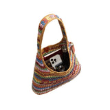 COACH Straw Woven Brooklyn 34 Shoulder Handbag