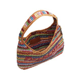 COACH Straw Woven Brooklyn 34 Shoulder Handbag