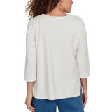 Alfred Dunner Womens Crochet Embroidered Floral Knit Top