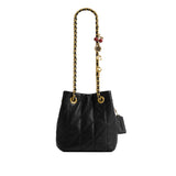 COACH Quilted Jade Drawstring Shoulder Handbag