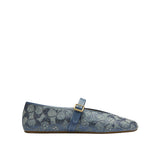 COACH Womens Crystal Signature Denim Mary Jane Shoes