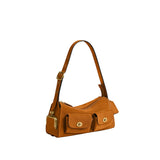 COACH Suede Turnlock Haversack 27 Shoulder Handbag