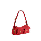 COACH Suede Turnlock Haversack 27 Shoulder Handbag