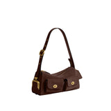 COACH Suede Turnlock Haversack 27 Shoulder Handbag