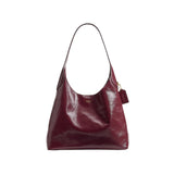 COACH Glazed Leather Brooklyn 34 Shoulder Handbag