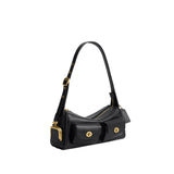 COACH Natural Grain Leather Turnlock Haversack 27 Shoulder Handbag