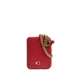 COACH Essential Chain Leather Card Case With Charms