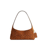 COACH Signature Suede Brookyln 26 Shoulder Handbag
