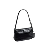 COACH Shiny Crinkle Leather Plaza 18 Shoulder Handbag
