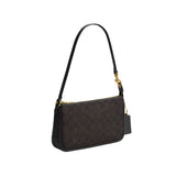 COACH Recycled Leather Signature Canvas Plaza Shoulder Handbag