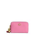 COACH Essential Small Zip Around Card Case Wallet With Charms