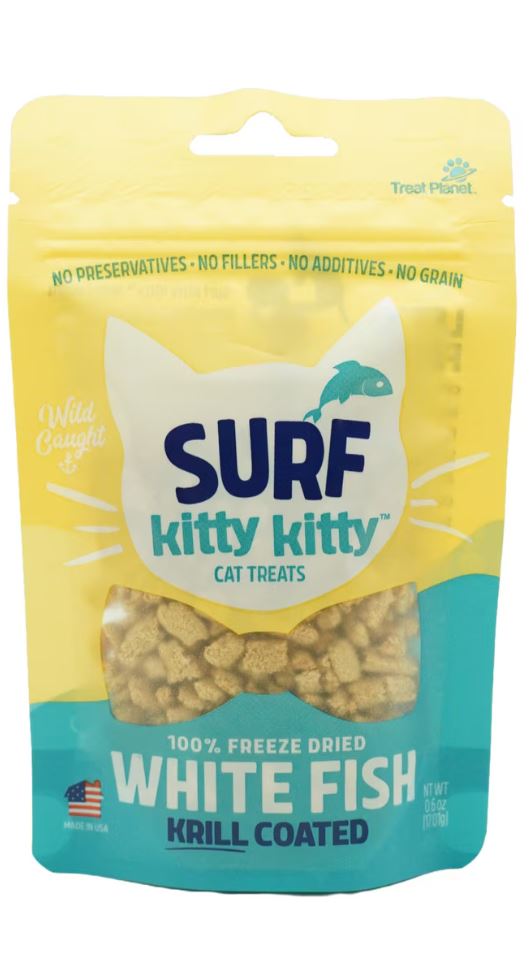 Kitty Kitty Surf Freeze Dried White Fish Cat Toys = 0.6 oz.