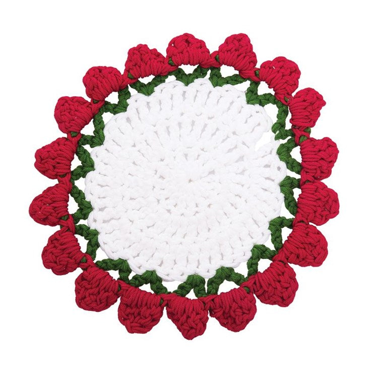 C&F Home Crochet Strawberry Doily