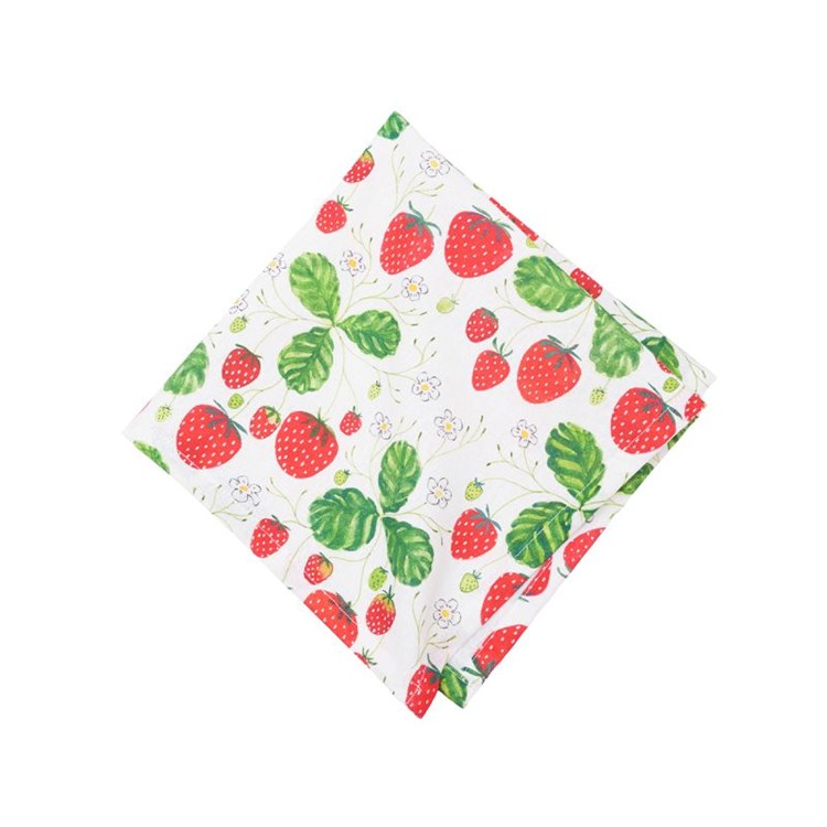 C&F Home Strawberry Patch & Plaid Napkin