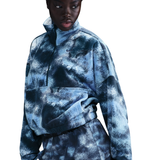 Nike Womens Therma-FIT Oversized 1/2-Zip Fleece Printed Top