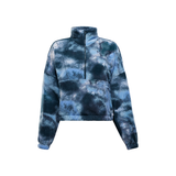 Nike Womens Therma-FIT Oversized 1/2-Zip Fleece Printed Top