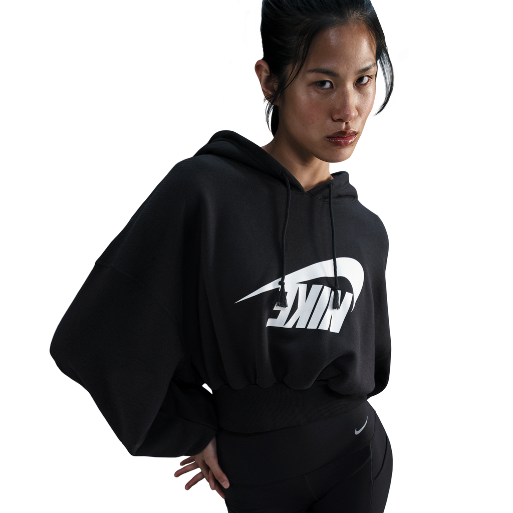 Nike Womens Oversized Cropped French Terry Pullover Hoodie – ShopCGX
