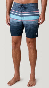 Free Country Mens Stretch Diamond Plate Swim Trunks