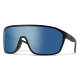 Smith Boomtown Matte Black Frame - ChromaPop Polarized Blue Mirror Lens - Polarized Sunglasses