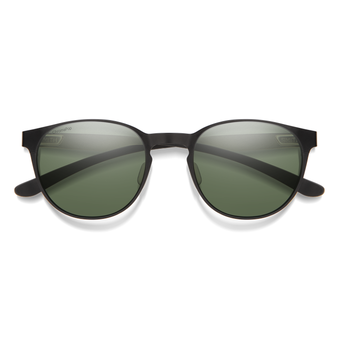 Smith Eastbank Metal Matte Black Silver Frame - ChromaPop Polarized Gray Green Lens - Polarized Sunglasses