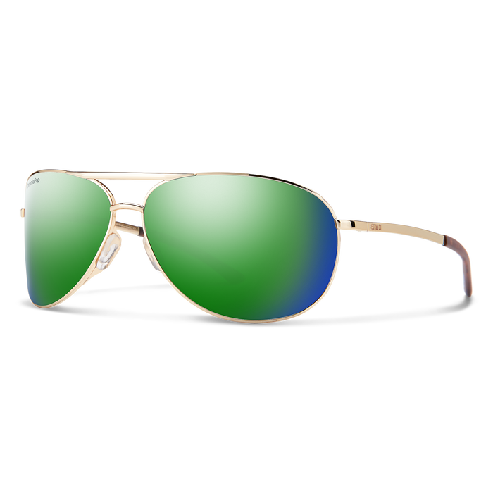Smith Serpico 2 Gold Frame ChromaPop Polarized Green Mirror Lens P ShopCGX