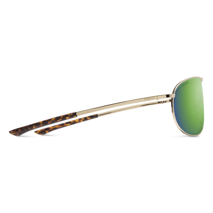Smith Serpico 2 Gold Frame - ChromaPop Polarized Green Mirror Lens - Polarized Sunglasses
