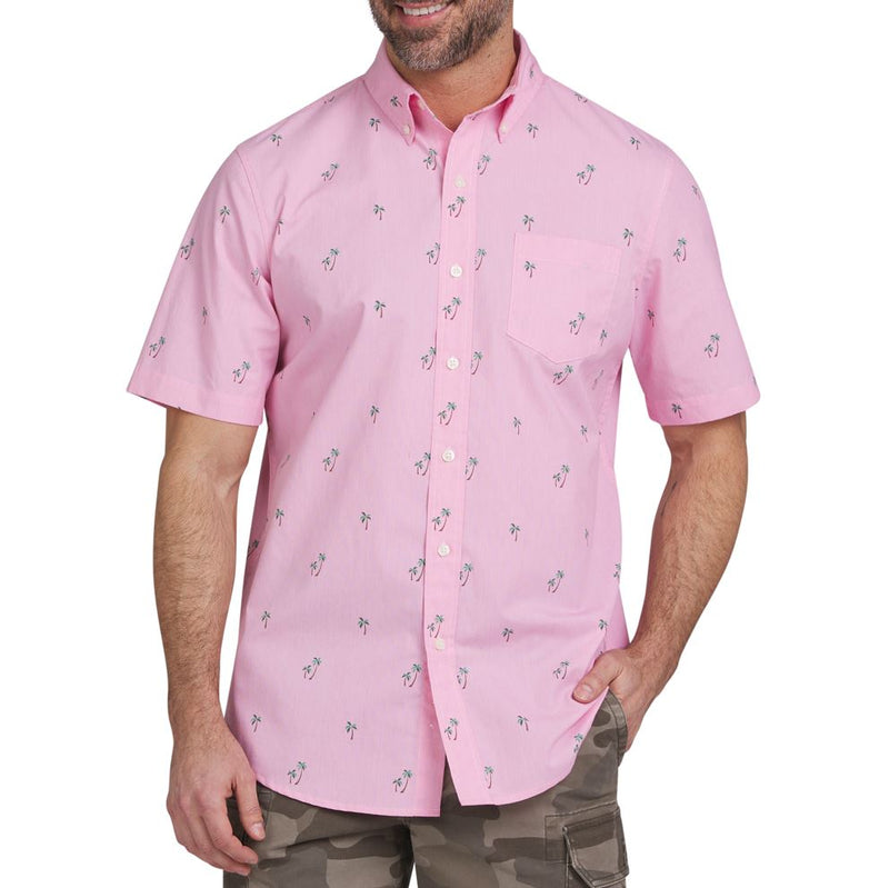 Chaps Mens Easy Care Poplin Short Sleeve Button Down Shirt ShopCGX Chaps Mens Easy Care Poplin Short Sleeve Button Down Shirt ShopCGX