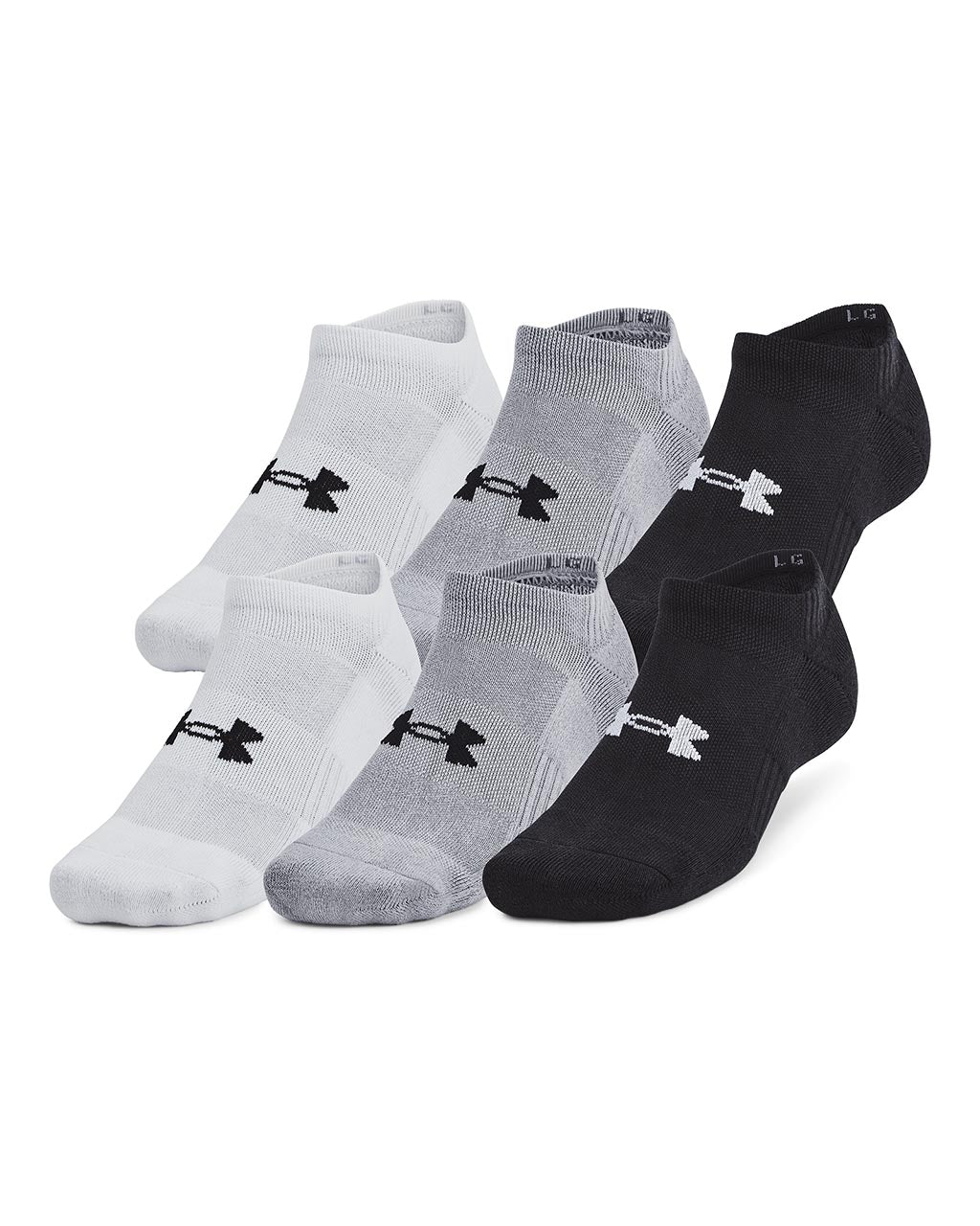 Under Armour Mens Training Cotton No Show Socks - 6 Pack