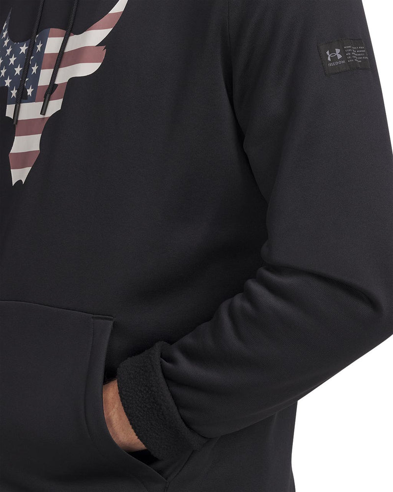 Under Armour Mens Project Rock Freedom Armour Fleece Pullover Hoodie