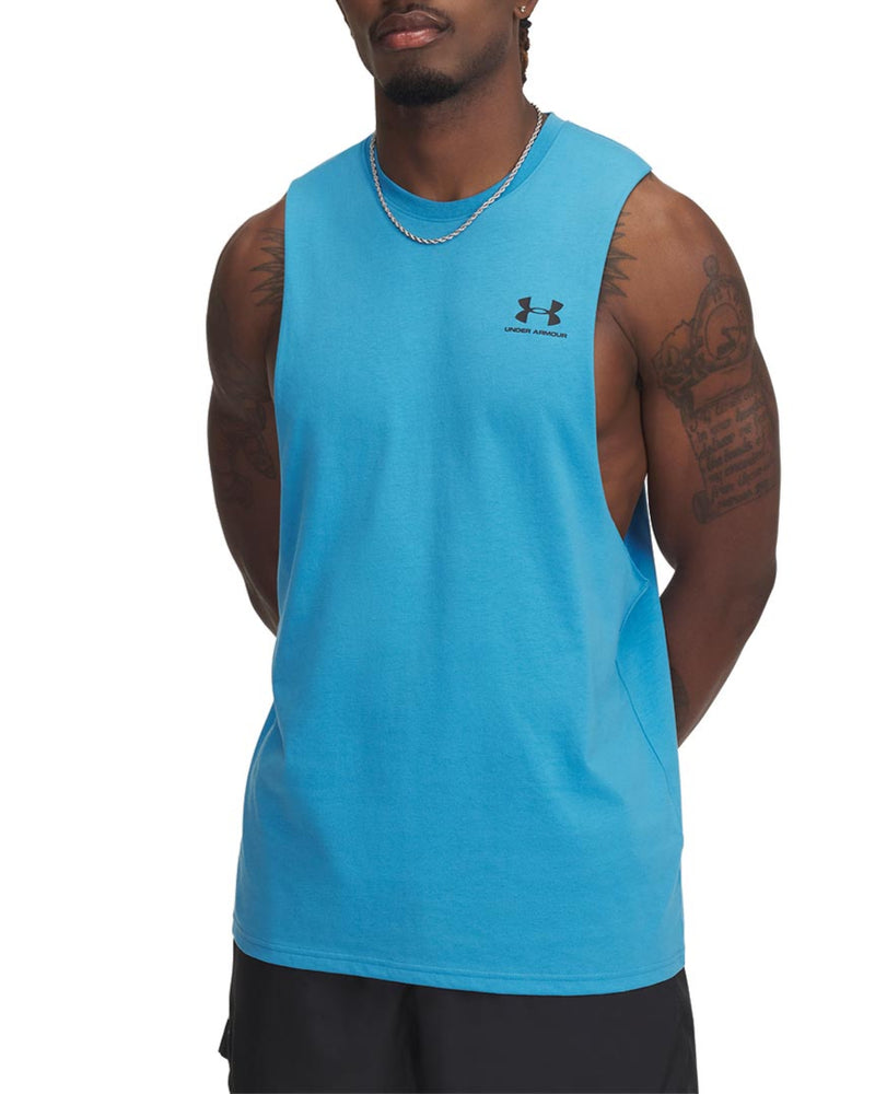 Under Armour Mens UA Left Chest Cut-Off Tank Top