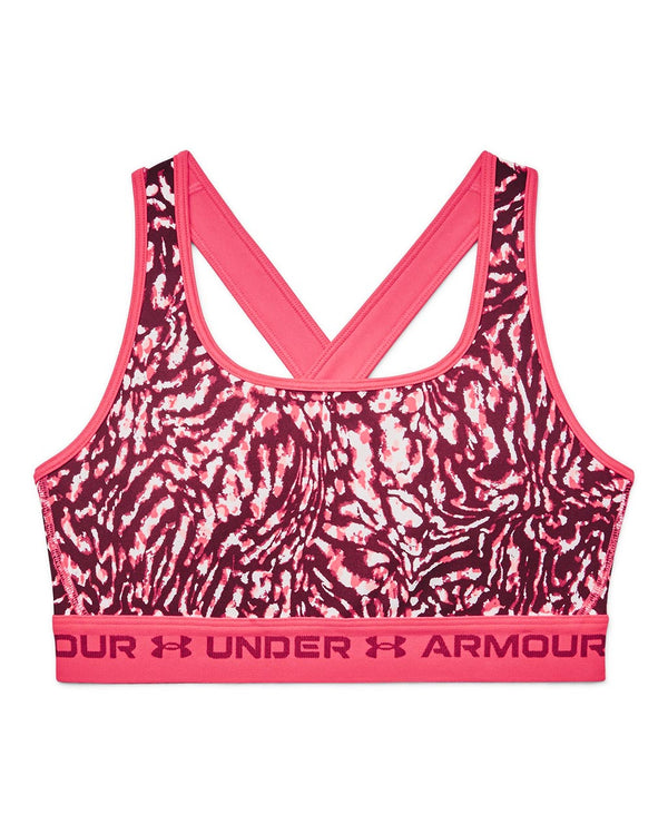 Under Armour Womens Armour Mid Crossback Printed Sports Bra