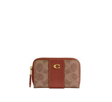 Coach Signature Canvas Essential Small Zip Around Card Case