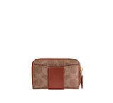 Coach Signature Canvas Essential Small Zip Around Card Case