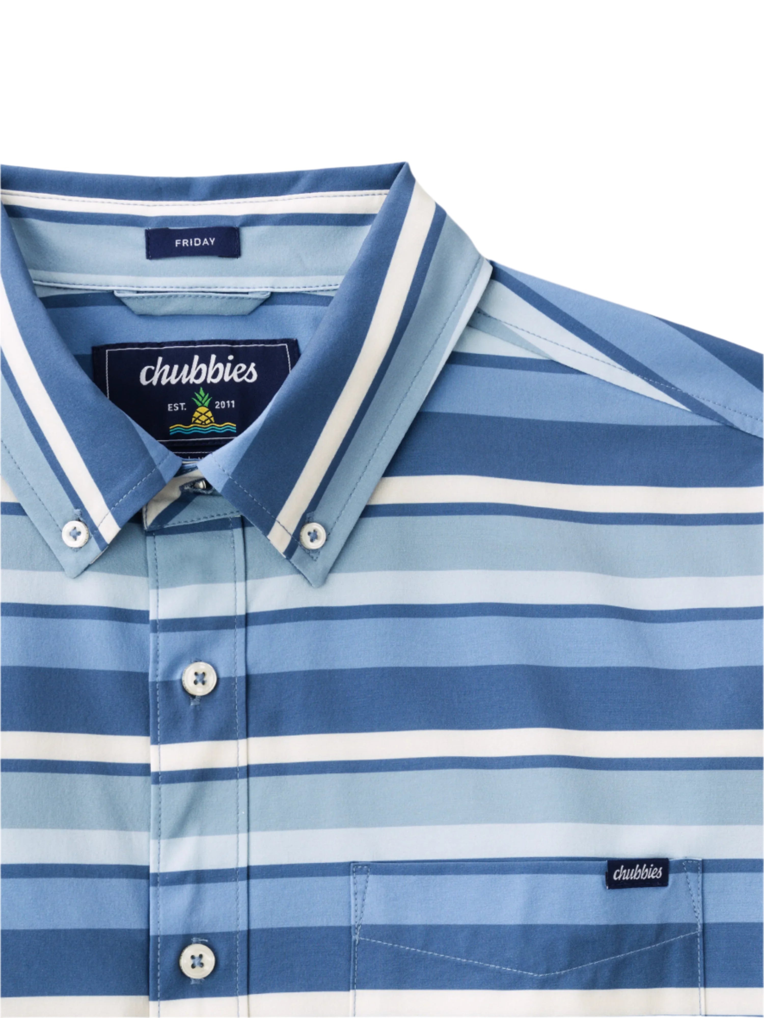 Chubbies Mens The Crosstown Traffic Performance Short Sleeve Shirt