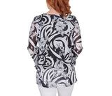Ruby Rd. Womens V-Neck Long Sleeve Top
