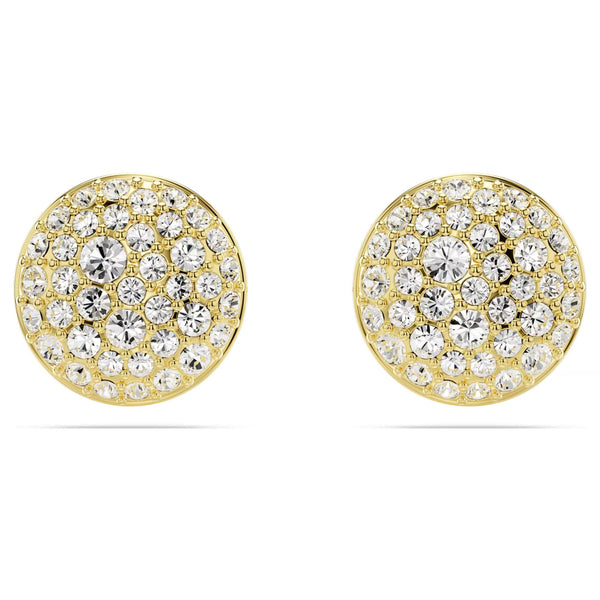 Swarovski Meteora Stud Earrings - White, Gold-tone plated