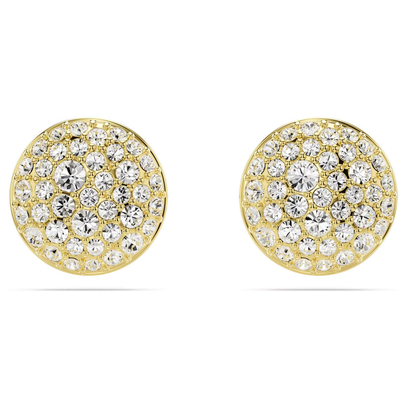 Swarovski Meteora Stud Earrings - White, Gold-tone plated
