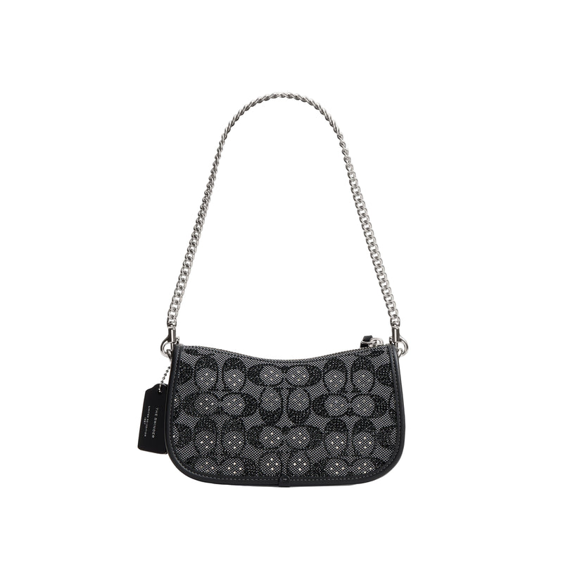 Coach Swinger 20 Crystal Signature Jacquard Shoulder Handbag – ShopCGX