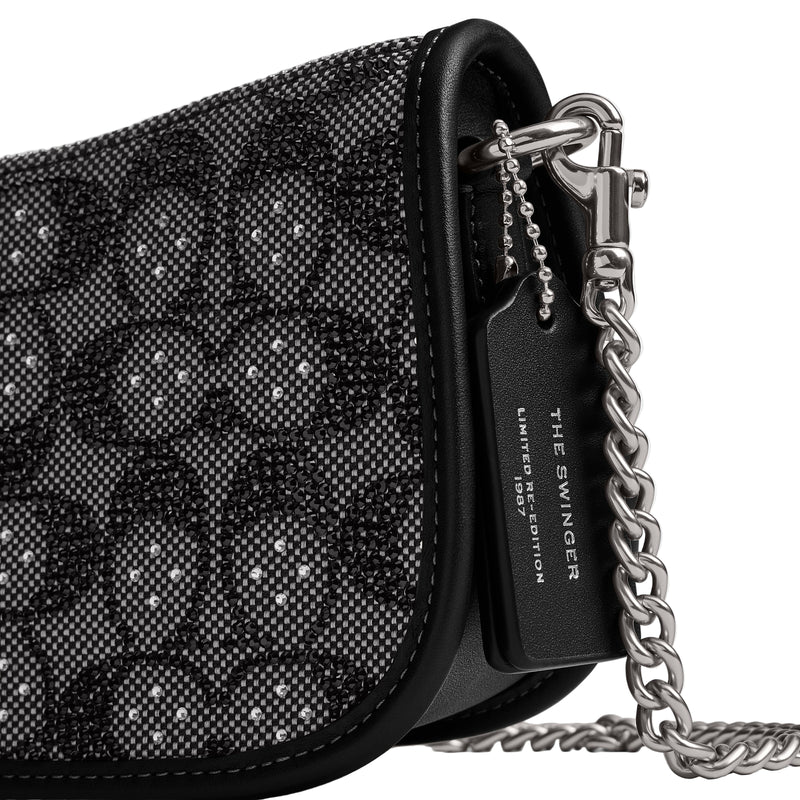 Coach Swinger 20 Crystal Signature Jacquard Shoulder Handbag – ShopCGX