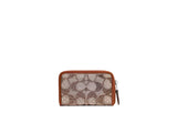 Coach Small Zip Around Signature Card Case with Crystal