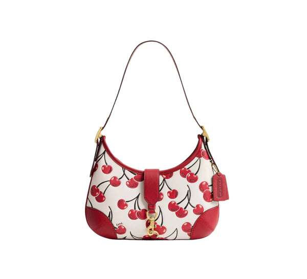 Coach Hamptons Cherry Print Hobo Handbag