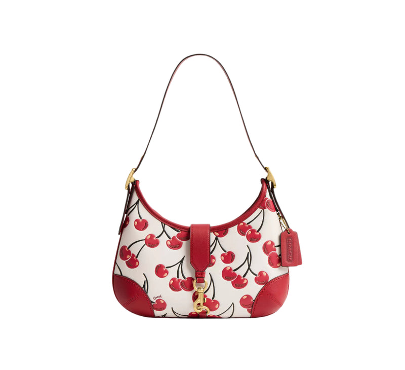 Coach Hamptons Cherry Print Hobo Handbag