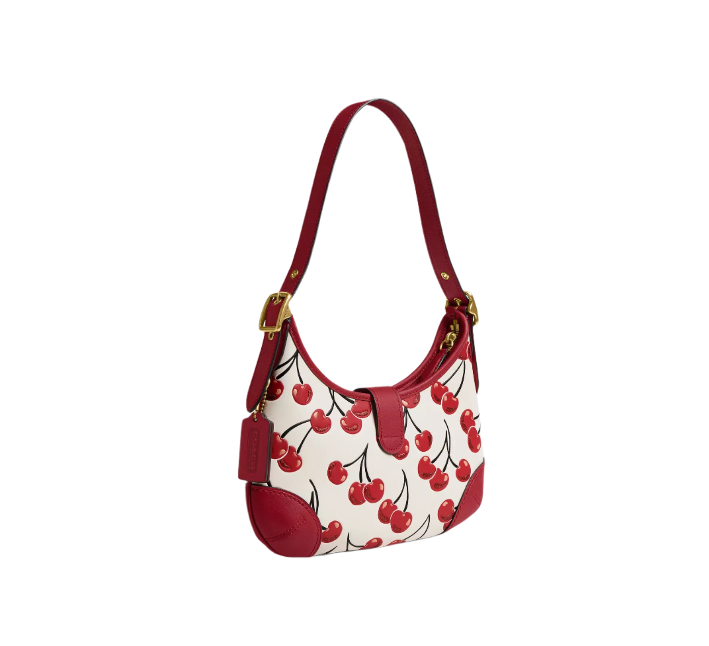 Coach Hamptons Cherry Print Hobo Handbag